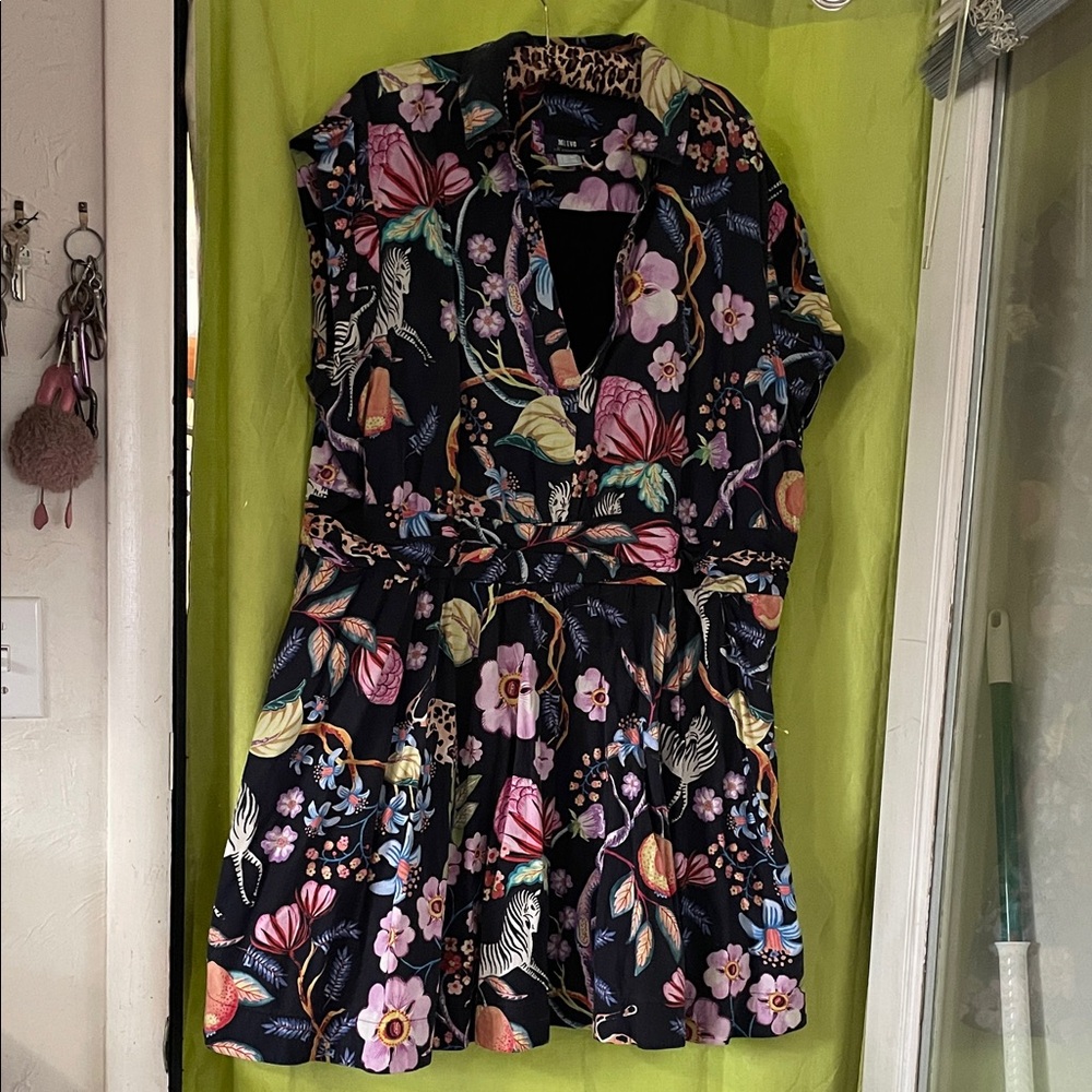 Floral Black Dress
